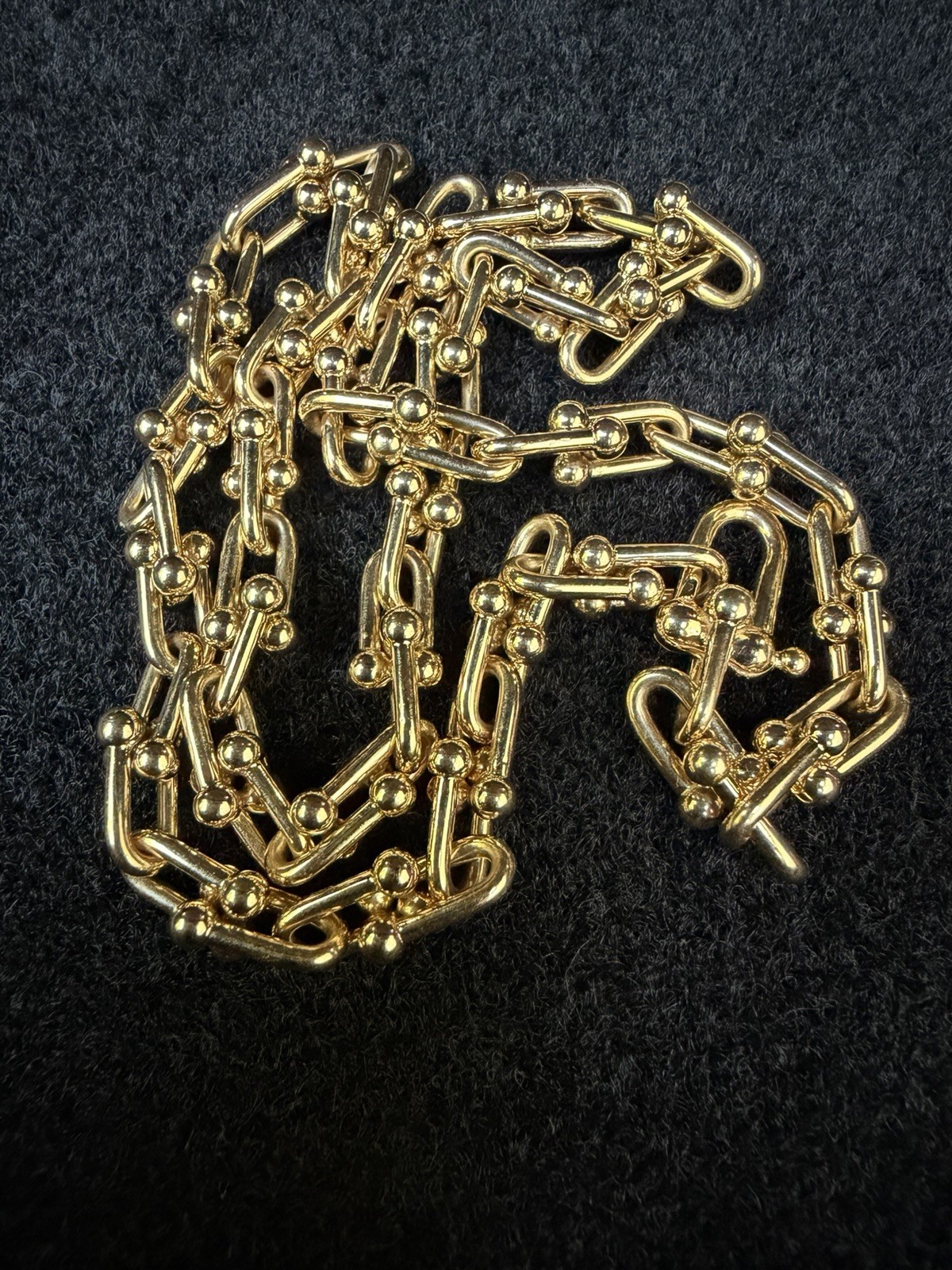 Tiffany & Co. Tiffany HardWear Small Link 18K Yellow Gold Bar Link Necklace 47G