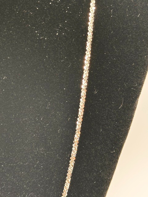 Italian 925 Sterling Silver Margarita Sparkle Chain Necklace 18 Inch