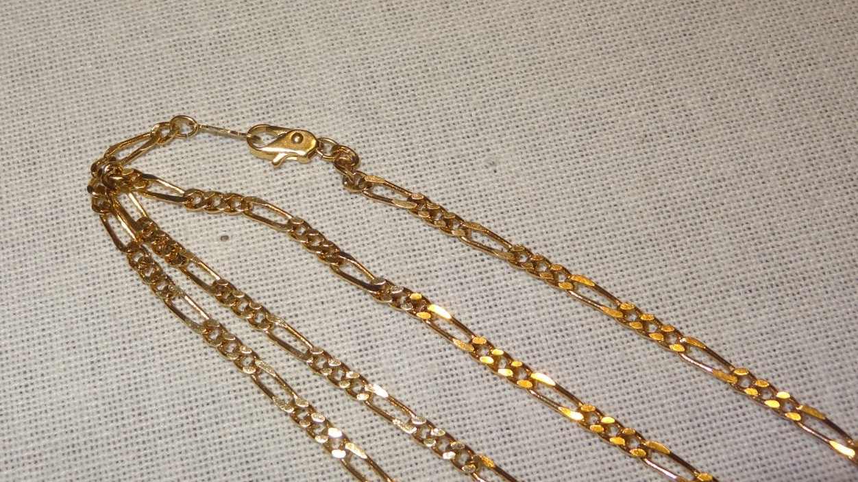 22K Gold Layered (22KGL) Chain Necklace 30″ Total Wt 10.2g