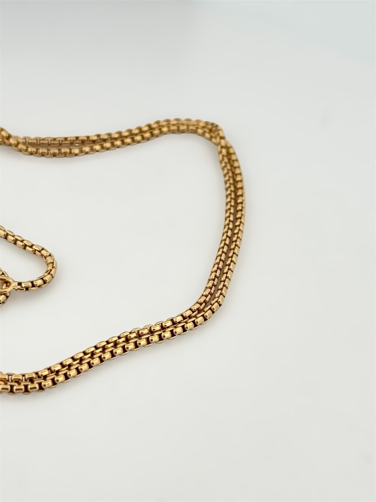 David Yurman Box Chain Necklace 1.7mm 18K Yellow Gold 22”