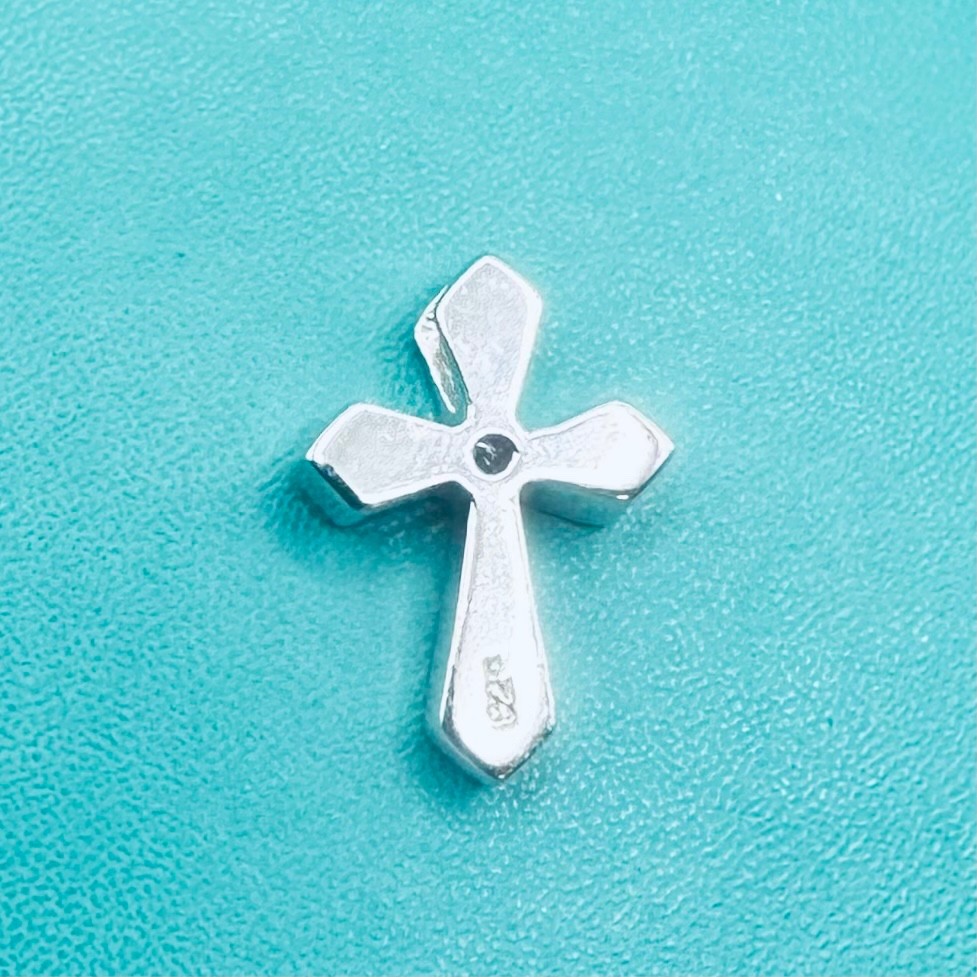 ✝️ Minimalist Thick Pretty Sterling Silver and CZ 925 Religious Cross Pendant ✝️