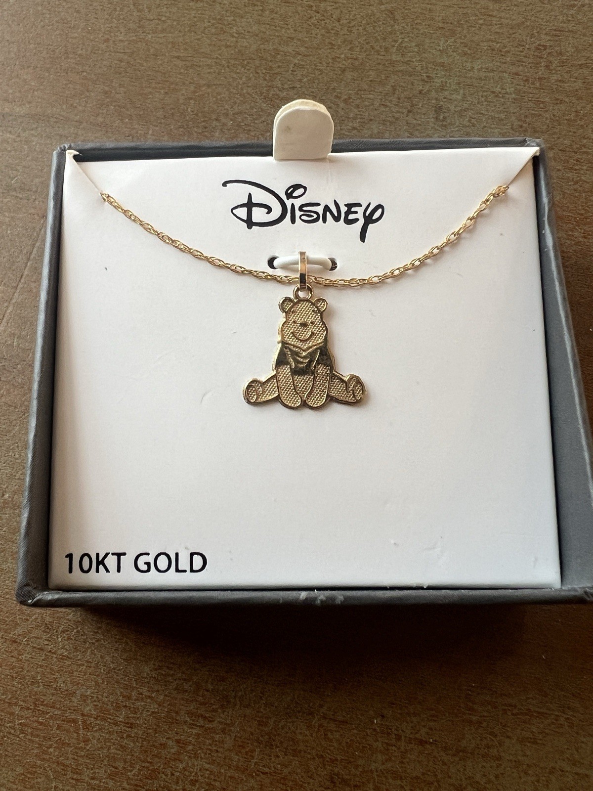 10k Yellow Gold Winnie the Pooh Disney Pendant Necklace & 18” Gold Filled Chain