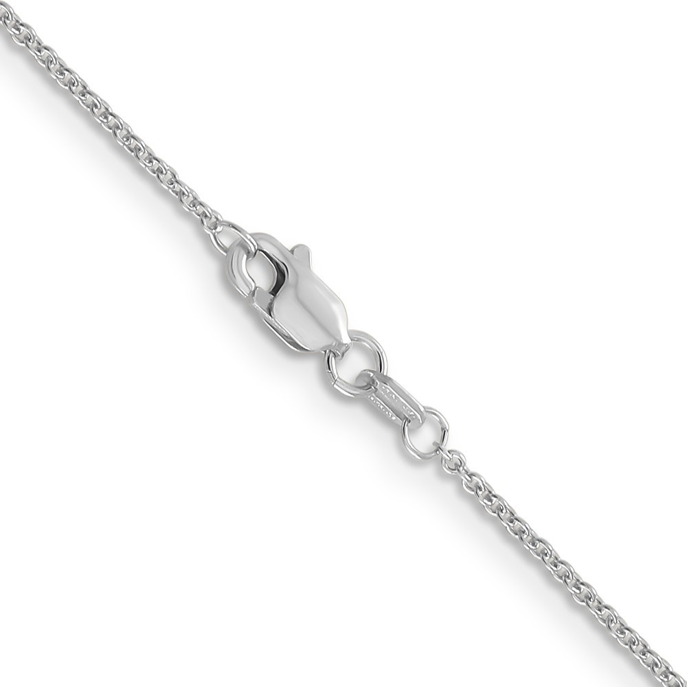 10k White Gold 1.2mm Cable Chain Necklace 20″ 1.74g