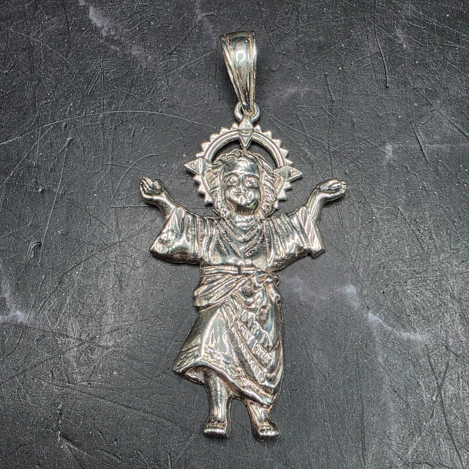 Vtg 925 Sterling Silver Baby Jesus “Divine Child” Pendant