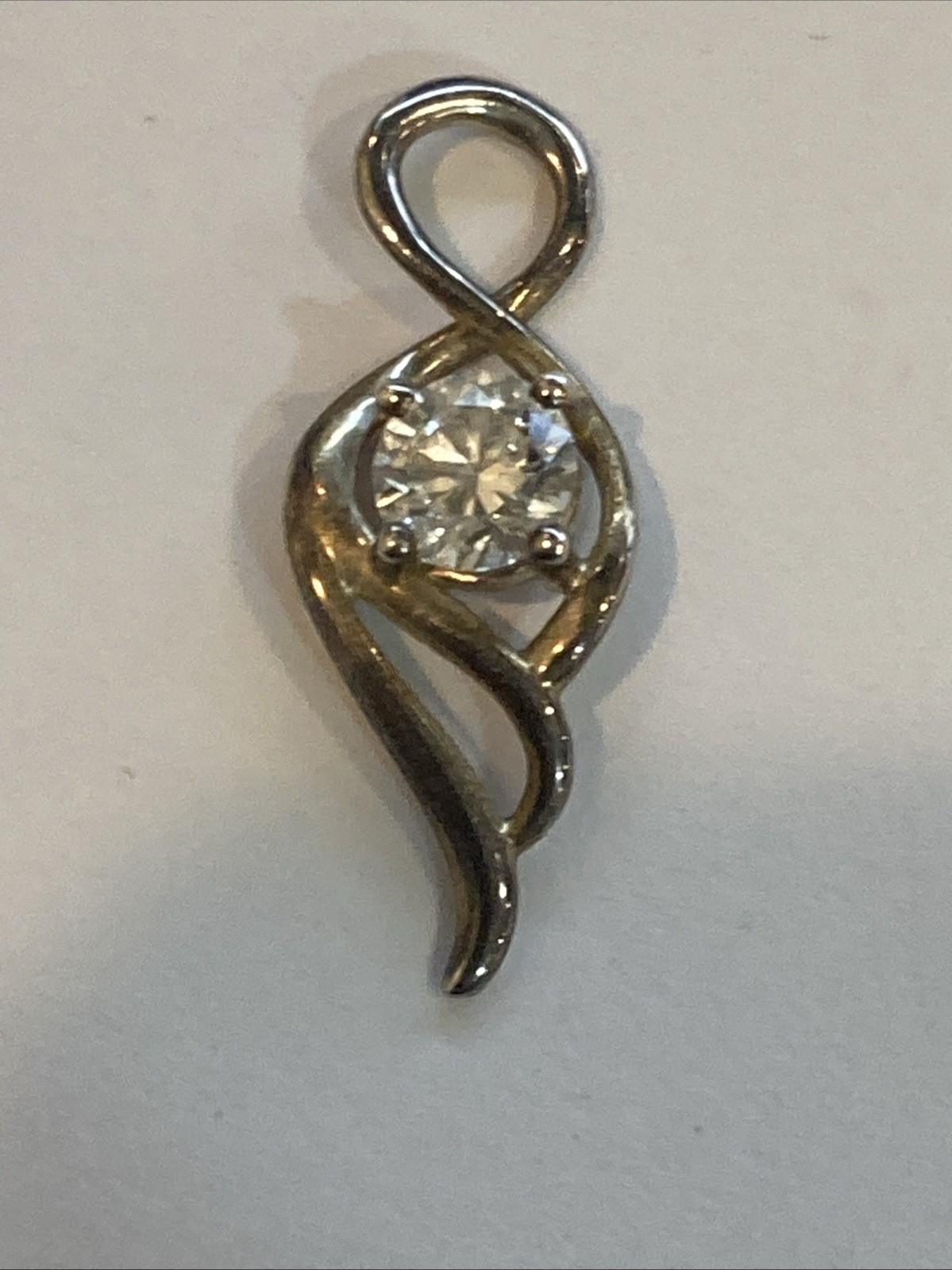 14KT White Gold 0.50 ct 5.00mm G-H VS2 100% Natural Diamond Pendant Solitaire