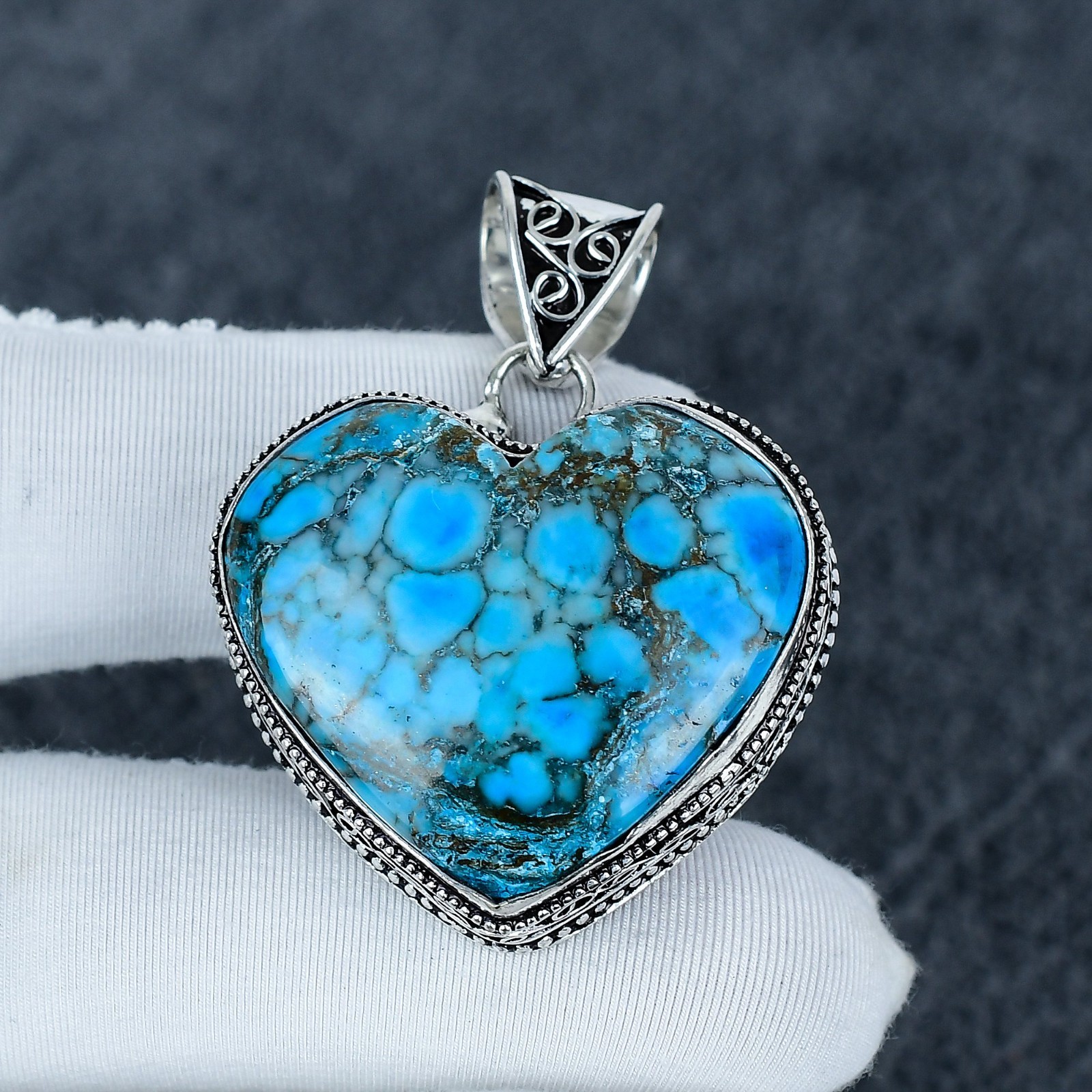 Turquoise Gemstone Handmade 925 Sterling Silver Jewelry, Handmade Pendant Gift