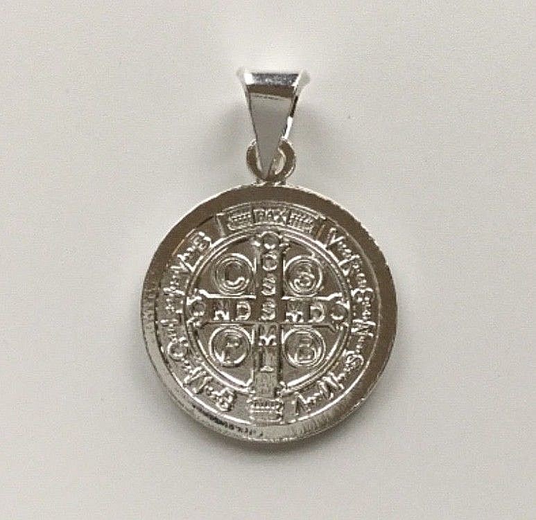 925 SILVER SAINT BENEDICT PENDANT / 925 PLATA MEDALLA DE SAN BENITO – 20mm #2