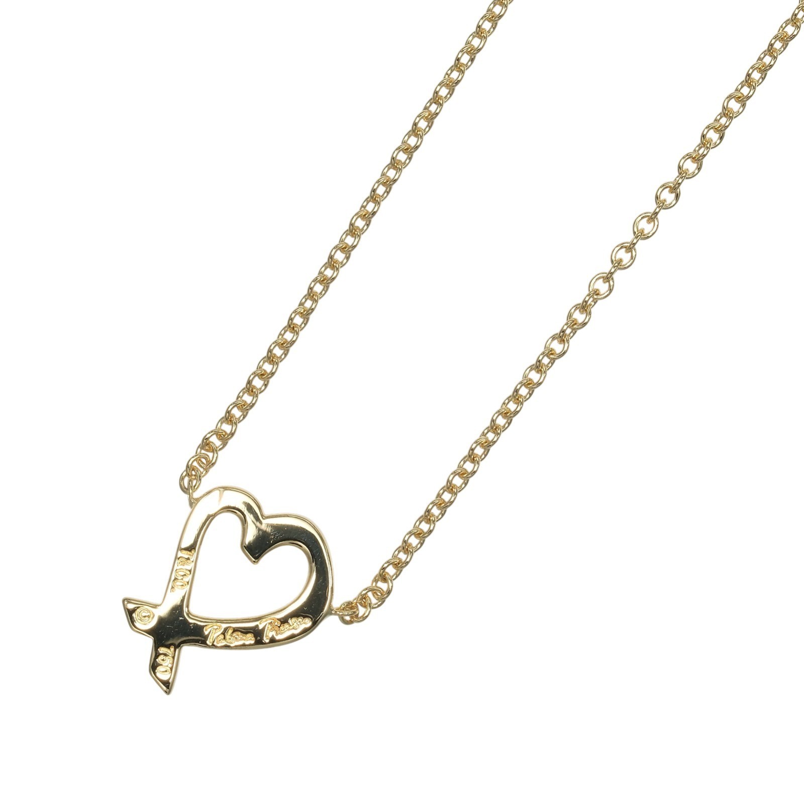 Tiffany & Co. Loving Heart 18K Yellow Gold Necklace 17.3in
