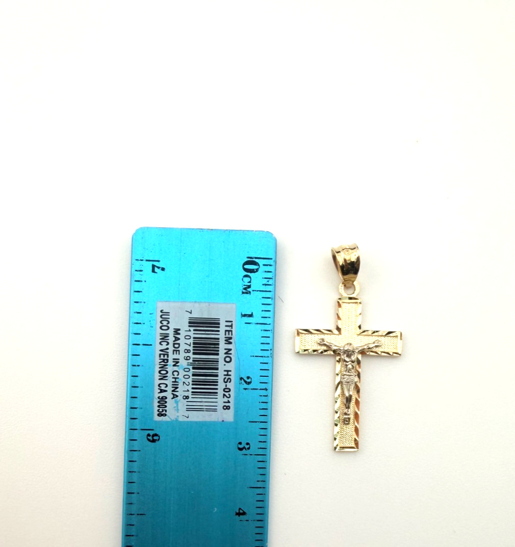 Pure 14 Yellow Gold Jesus Cross Pendant