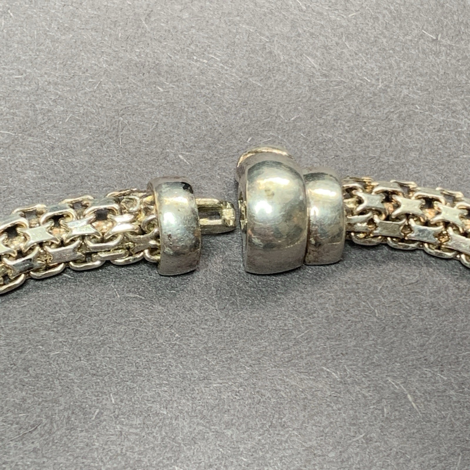 Sterling Silver 925 Lot Necklace LL67 Chain Male Armor Unique Mid Evil Heavy