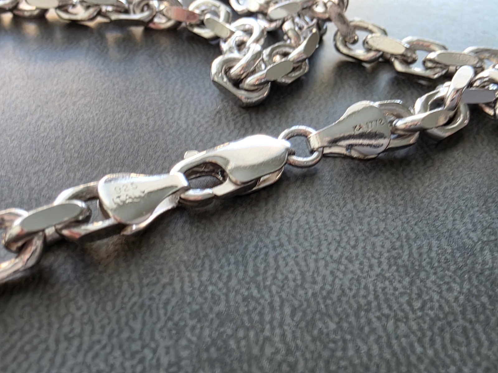 Karizia Spa 925 Sterling Silver Chain Necklace 24 Inches 5mm Width Made In Italy