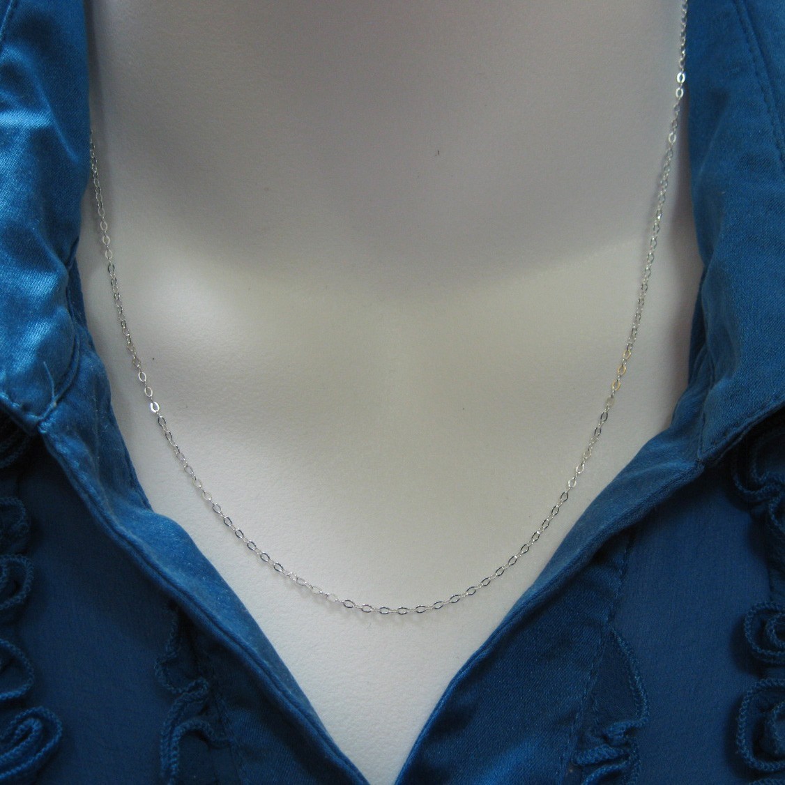 925 Sterling Silver Chain-Cable Flat Oval- Fine Silver Chain- All Sizes