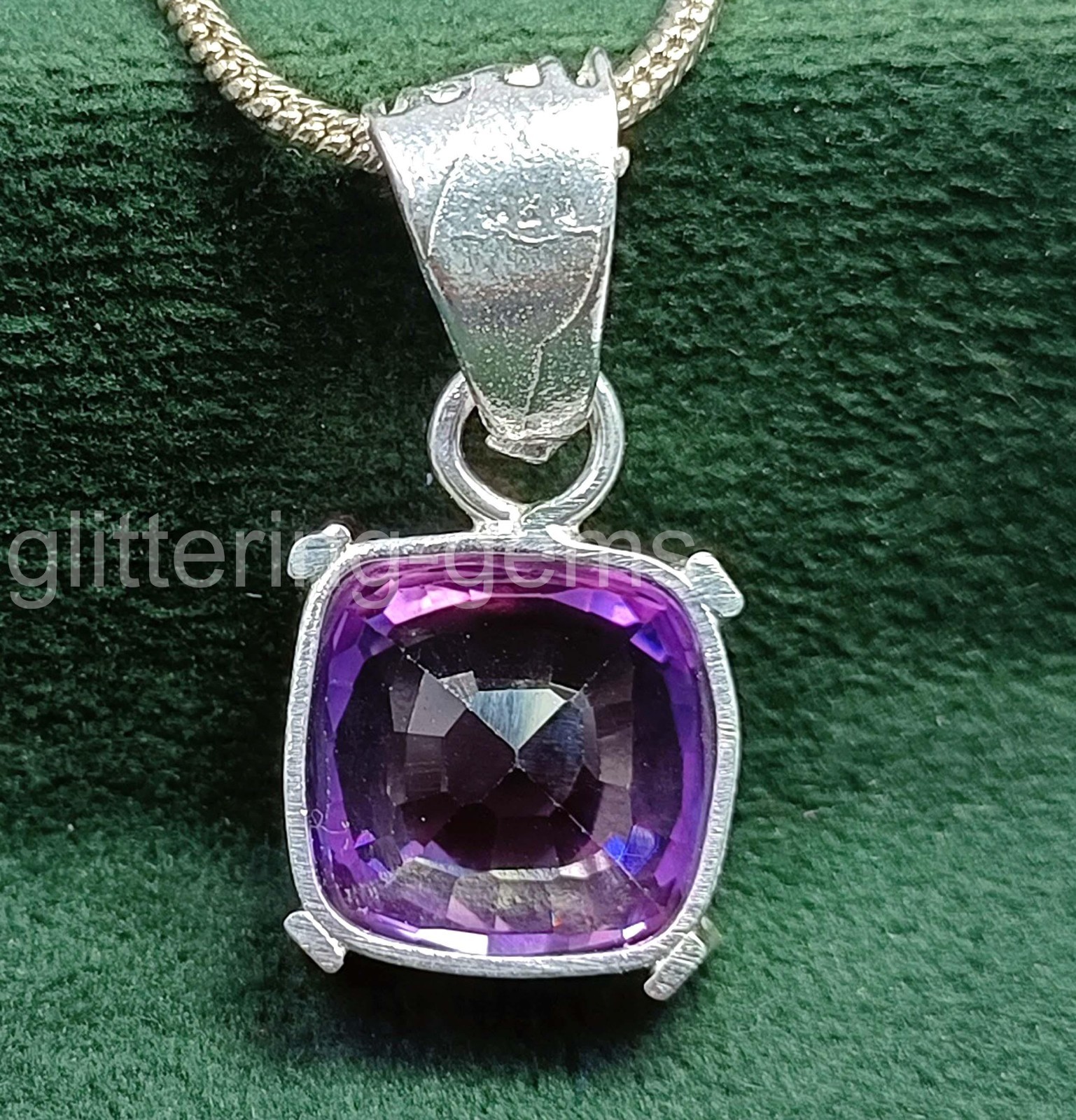 25.20 Ct Natural Color Change Alexandrite Pendant 925 Sterling Silver Gems 5AOA