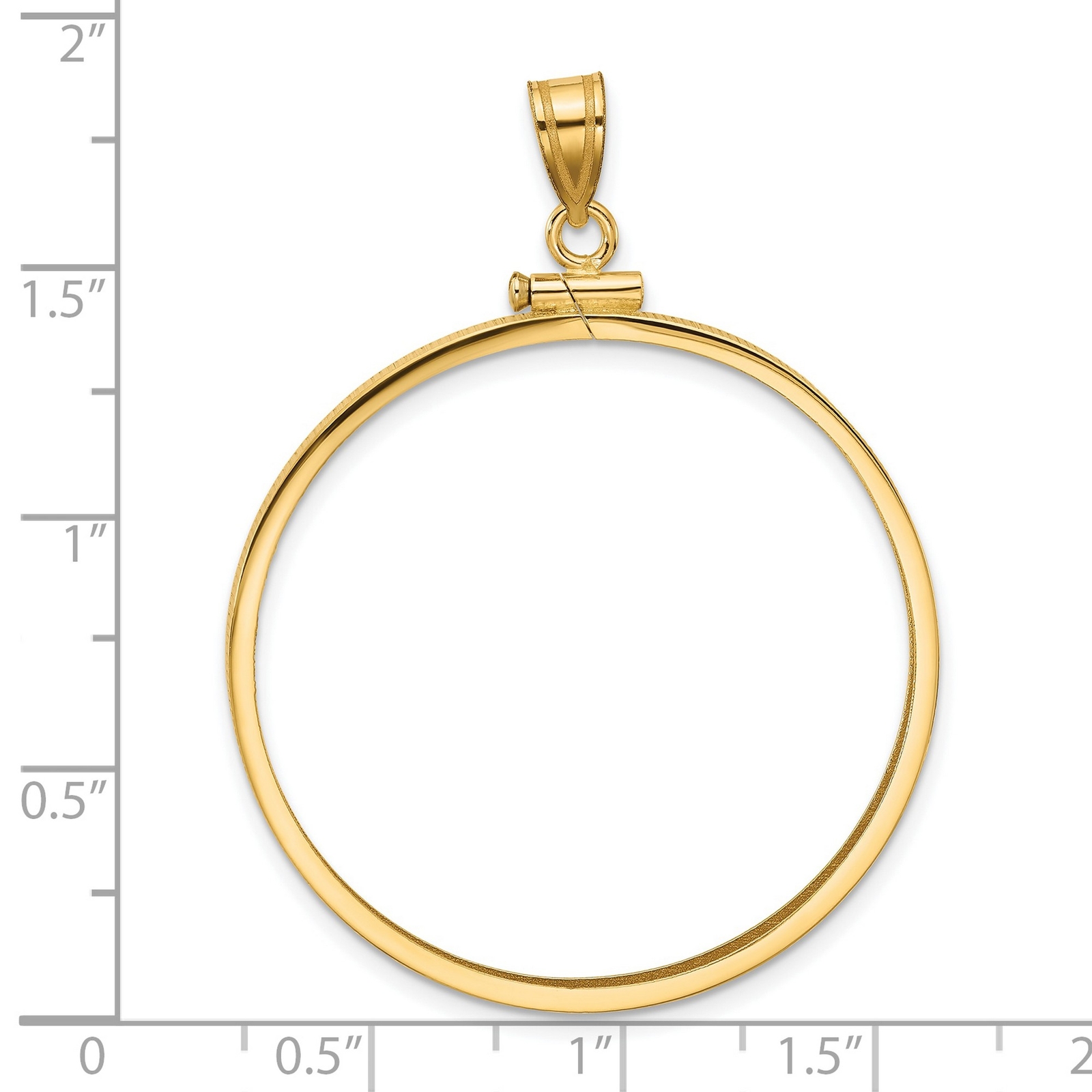 1907-1933 US $20 St Gaudens Double Eagle Screw Top Reeded Coin Bezel in 14k Gold