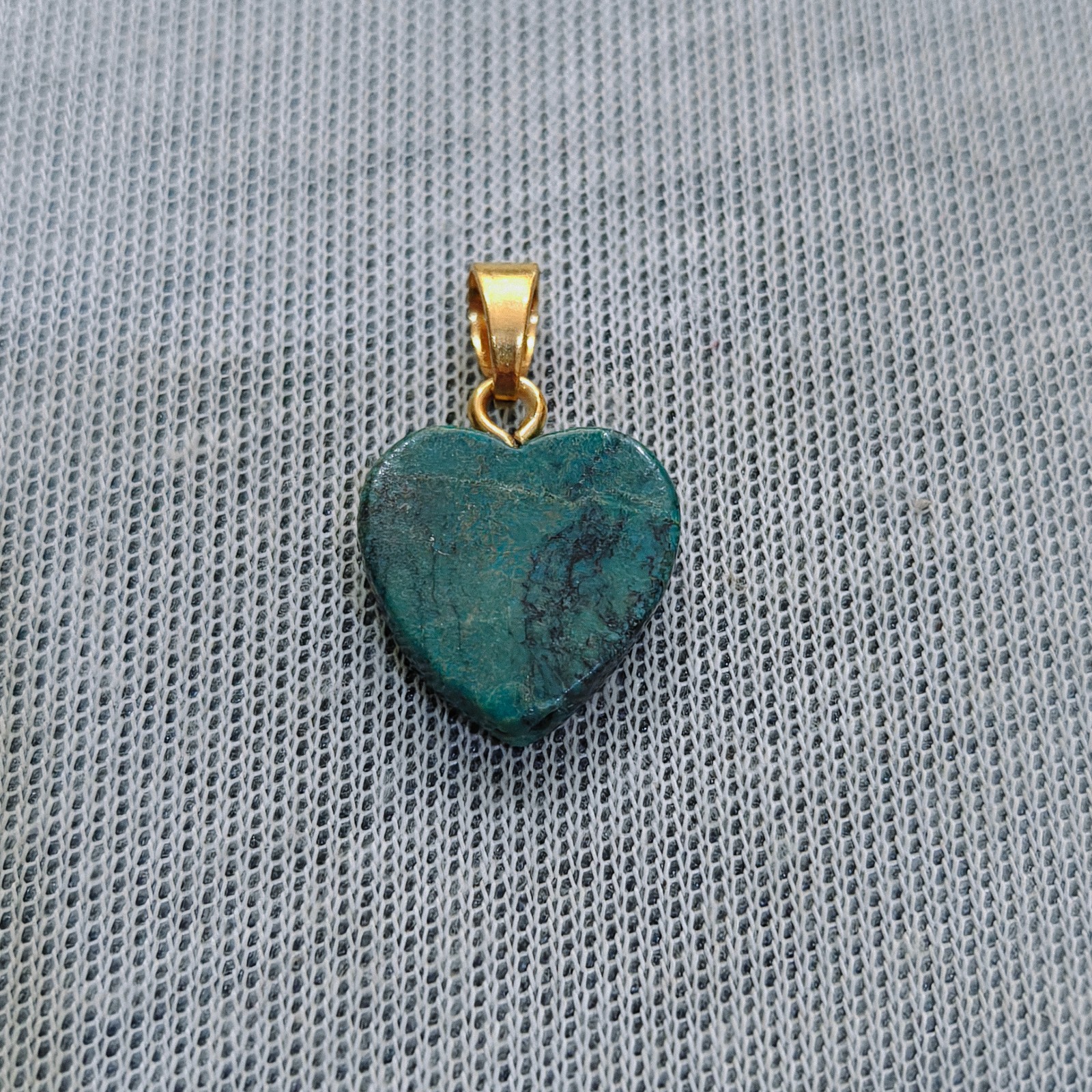 Natural Turquoise Gemstone Heart Pendant Turquoise Handmade Brass Hook Pendant