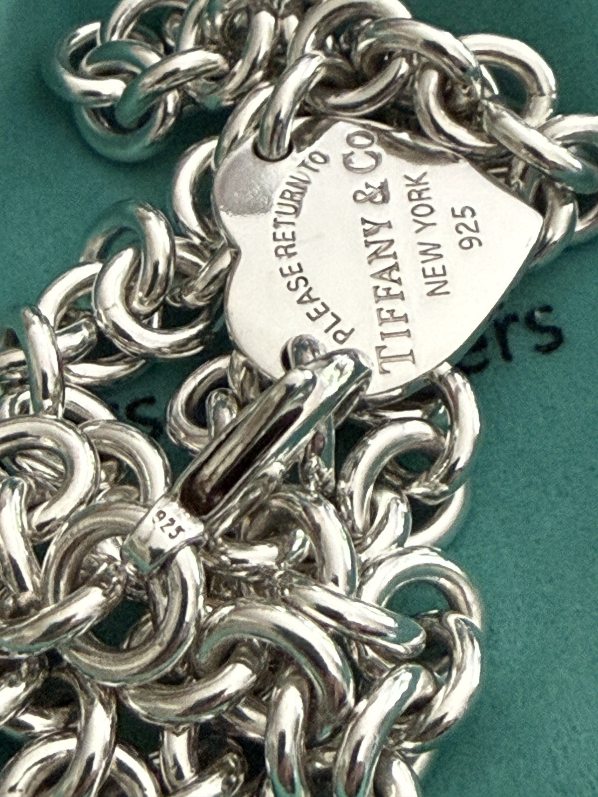 Tiffany & Co. Please Return To Tiffany Heart Tag Heart Tag Choker Necklace 15”