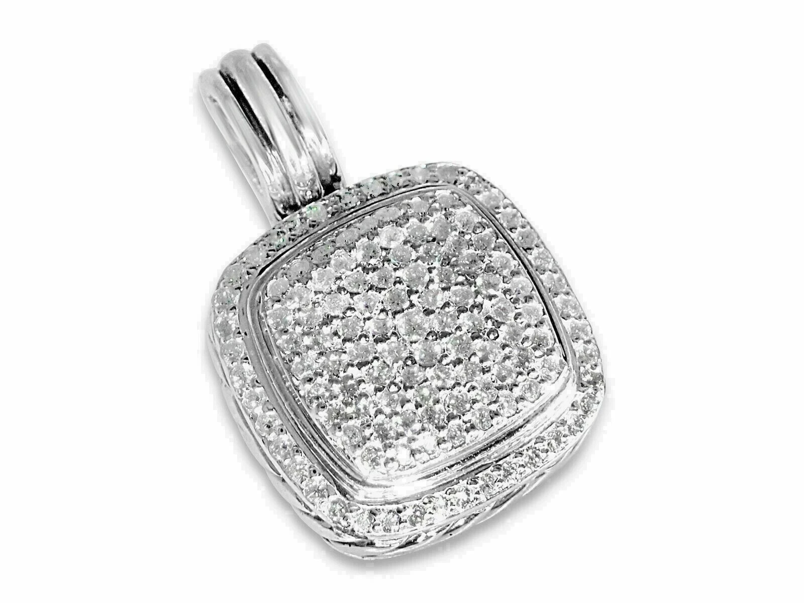 2Ct Round Cut Diamond 14K White Gold Finish Gorgeous Enhancer Pendant Free Chain