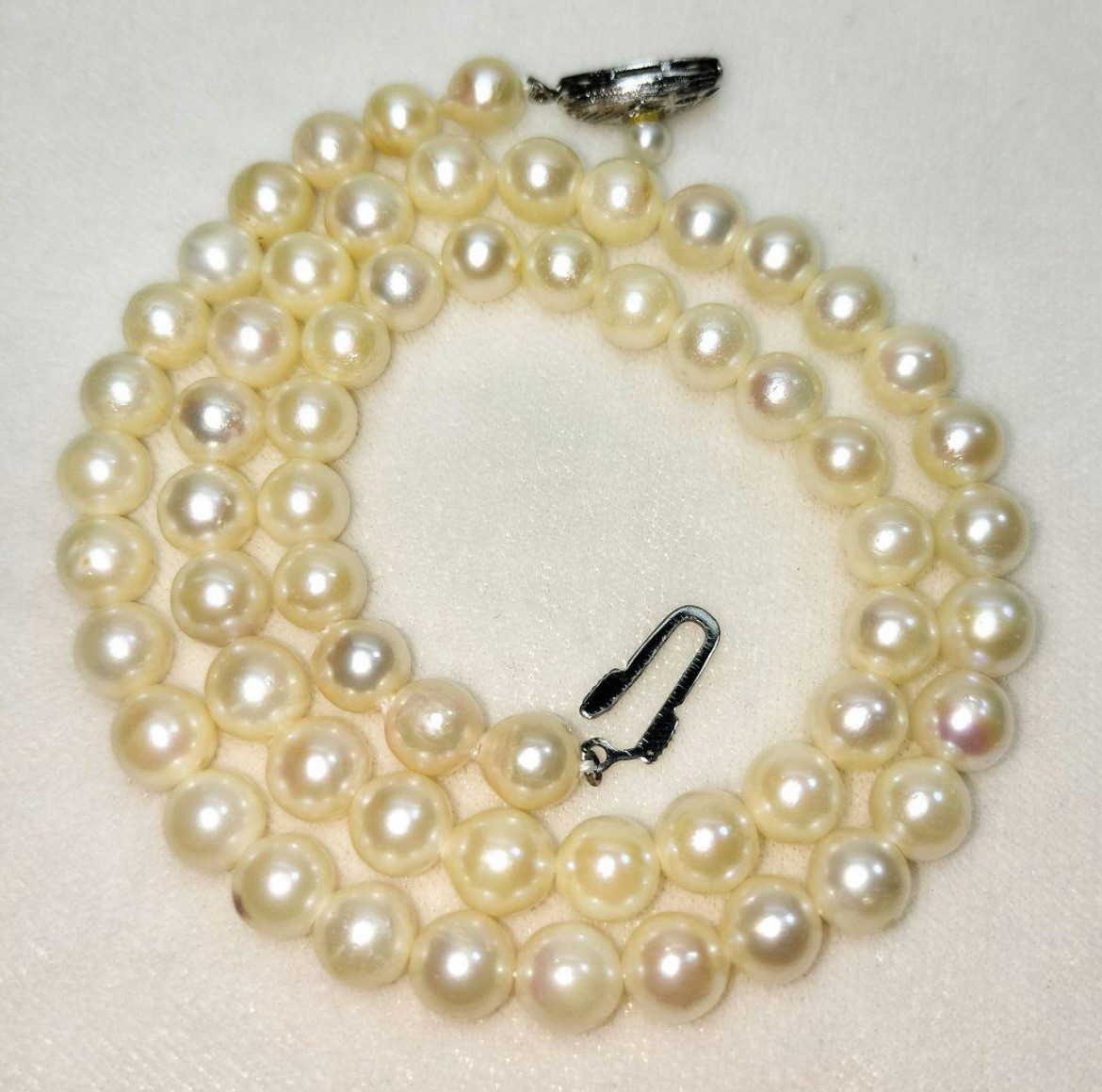 Akoya Pearl Necklace Seawater 6.5-7.0mm SV 17.3in Made in Japan