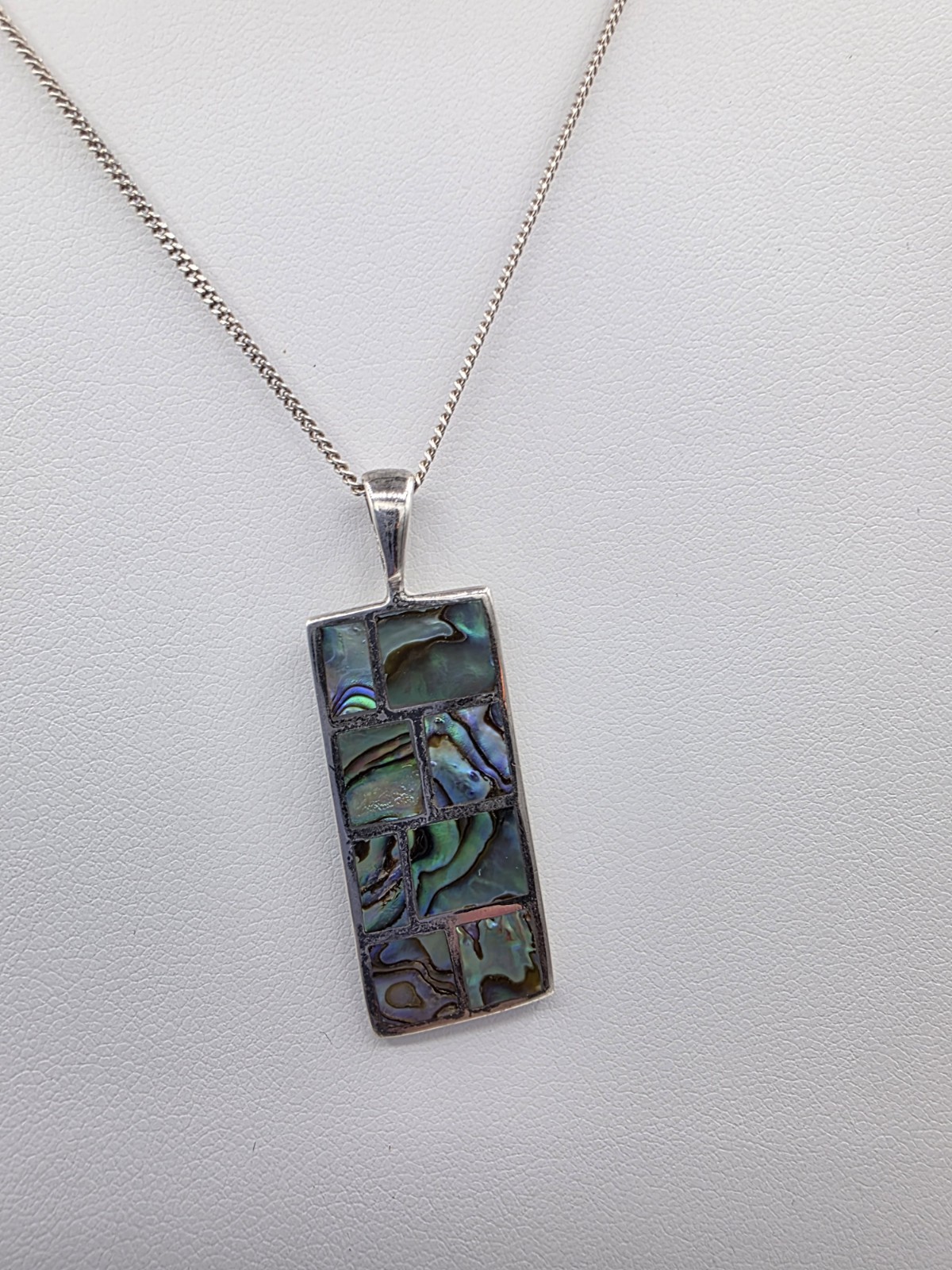 Abalone shell sterling pendant and chain – Summer Ocean, Vacation