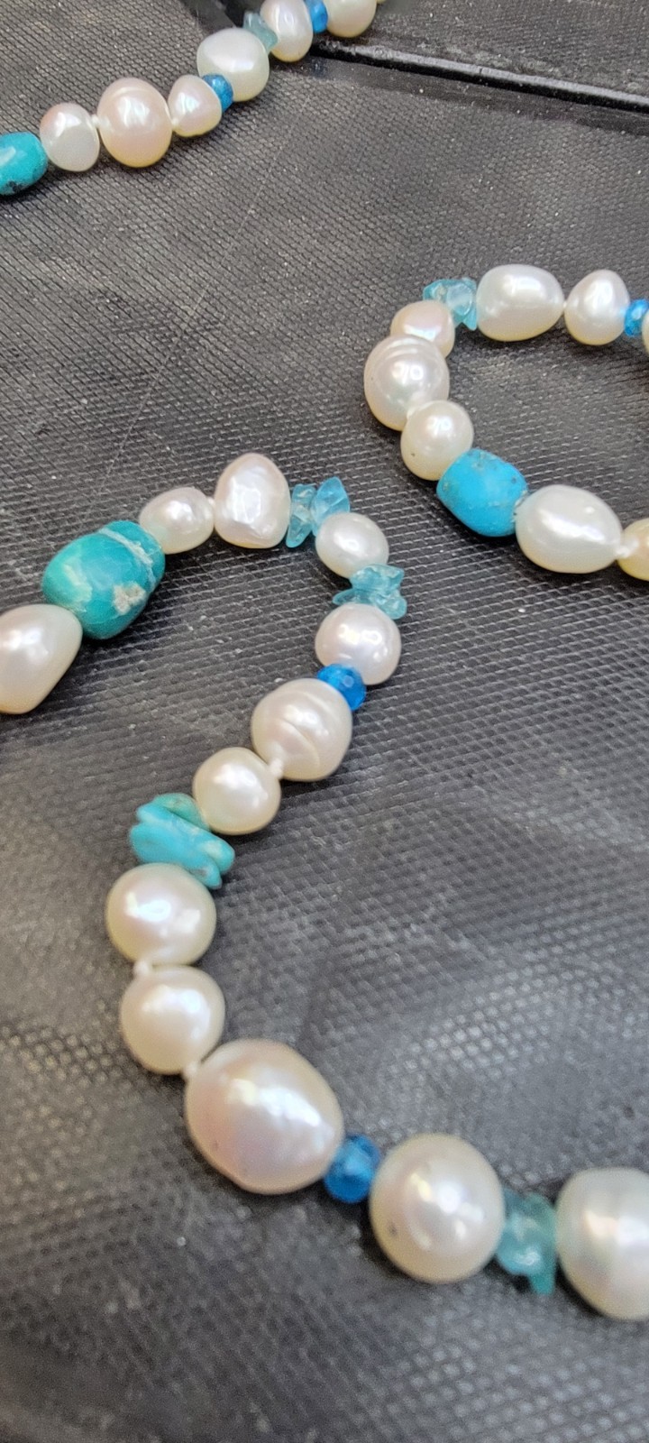 HONORA COLLECTION Freshwater Pearl Turquoise Topaz Beads Chips Necklace 39″ NWT