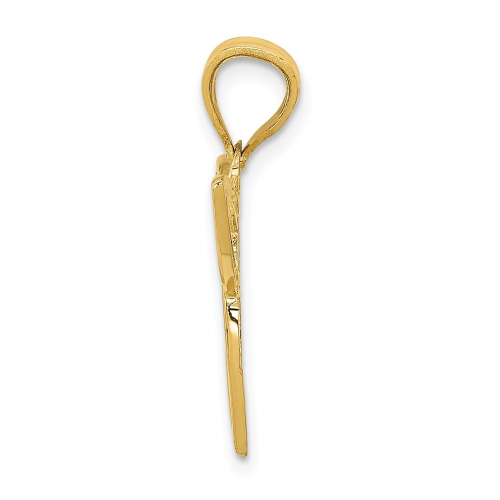 14k Yellow Gold Trinity Symbol Charm Pendant Perfect Gift for Her