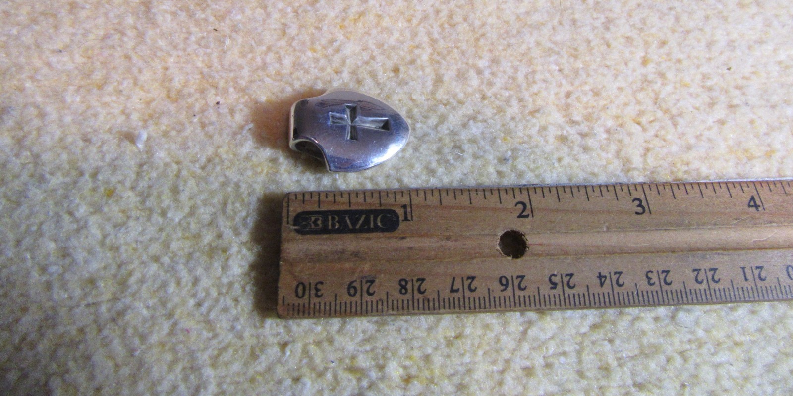 James Avery Retired 925 Shield Cross Pendant & 20″ Long Cord Necklace 4mm