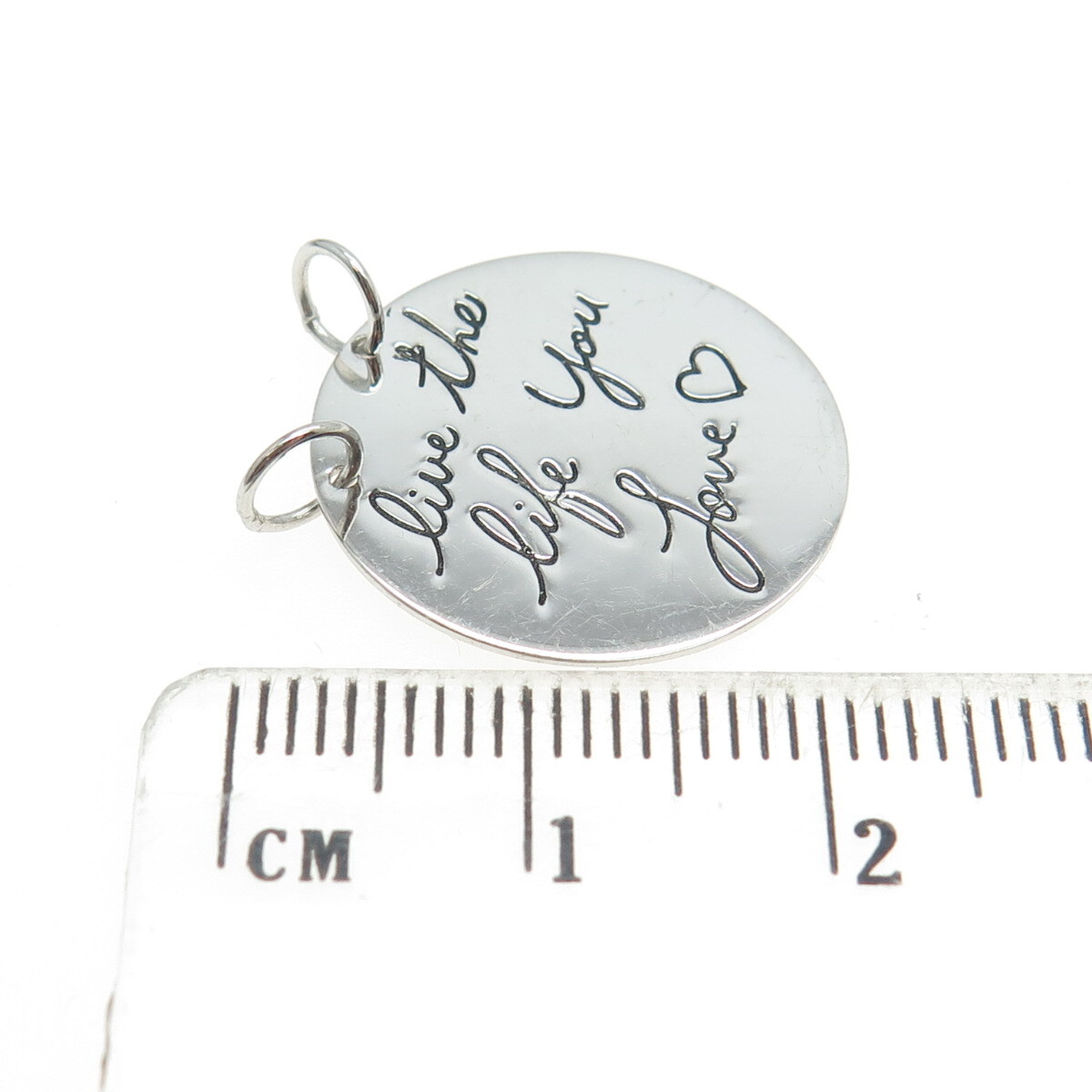 HAN 925 Sterling Silver “Live the Life You Love” Pendant