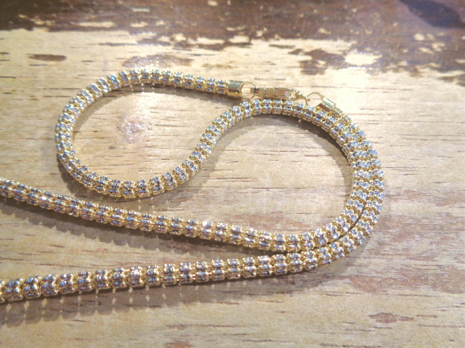 3.5MM 2TONE SOLID 14K YELLOW WHITE GOLD DIAMOND CUT DC ICE CHAIN NECKLACE 16-24″