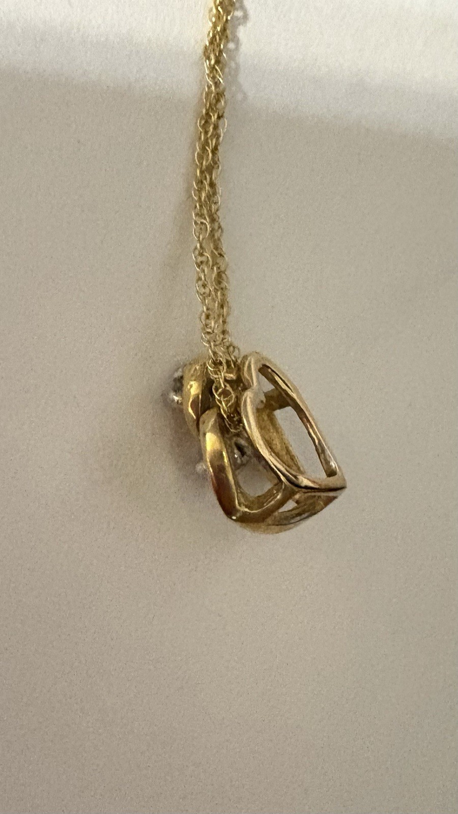 Heart Diamond Pendant 16 In 10 K NWT