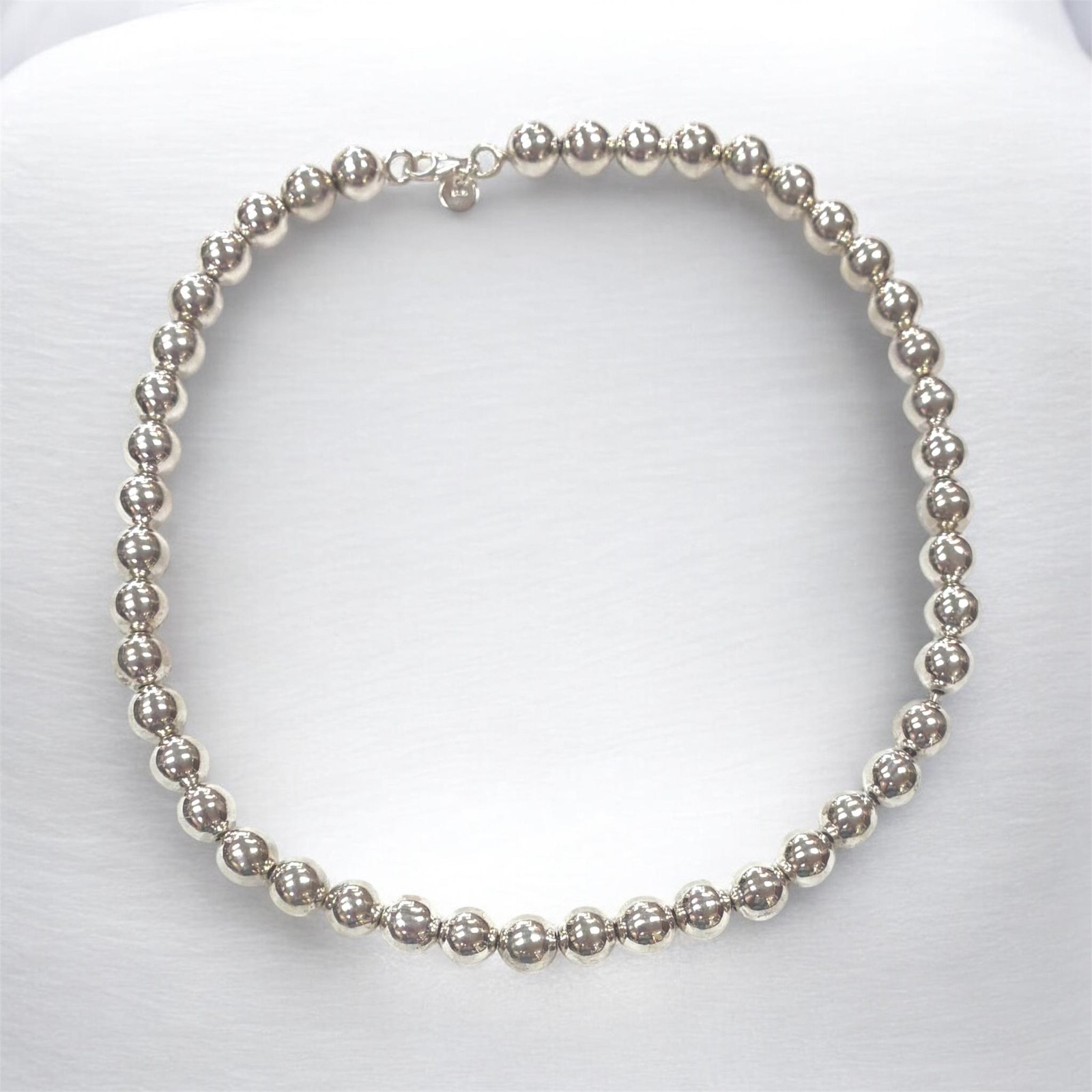 Tiffany & Co. 9MM 16″ HardWear Ball Bead Necklace w/Original Box & Pouch