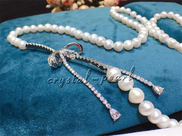 36 inch very beauthful AAA 9-8 MM SOUTH SEA WHITE PEARL NECKLACE