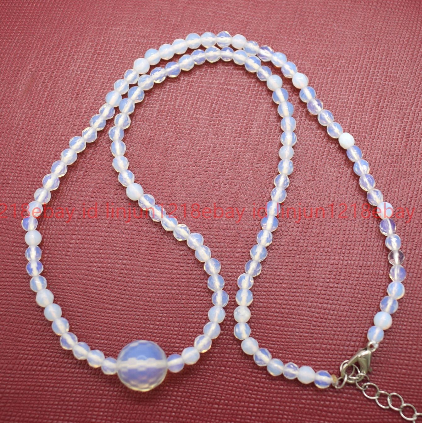Natural Beautiful 4mm Faceted White Opal Round Gemstone Beaded Necklace 16-28in