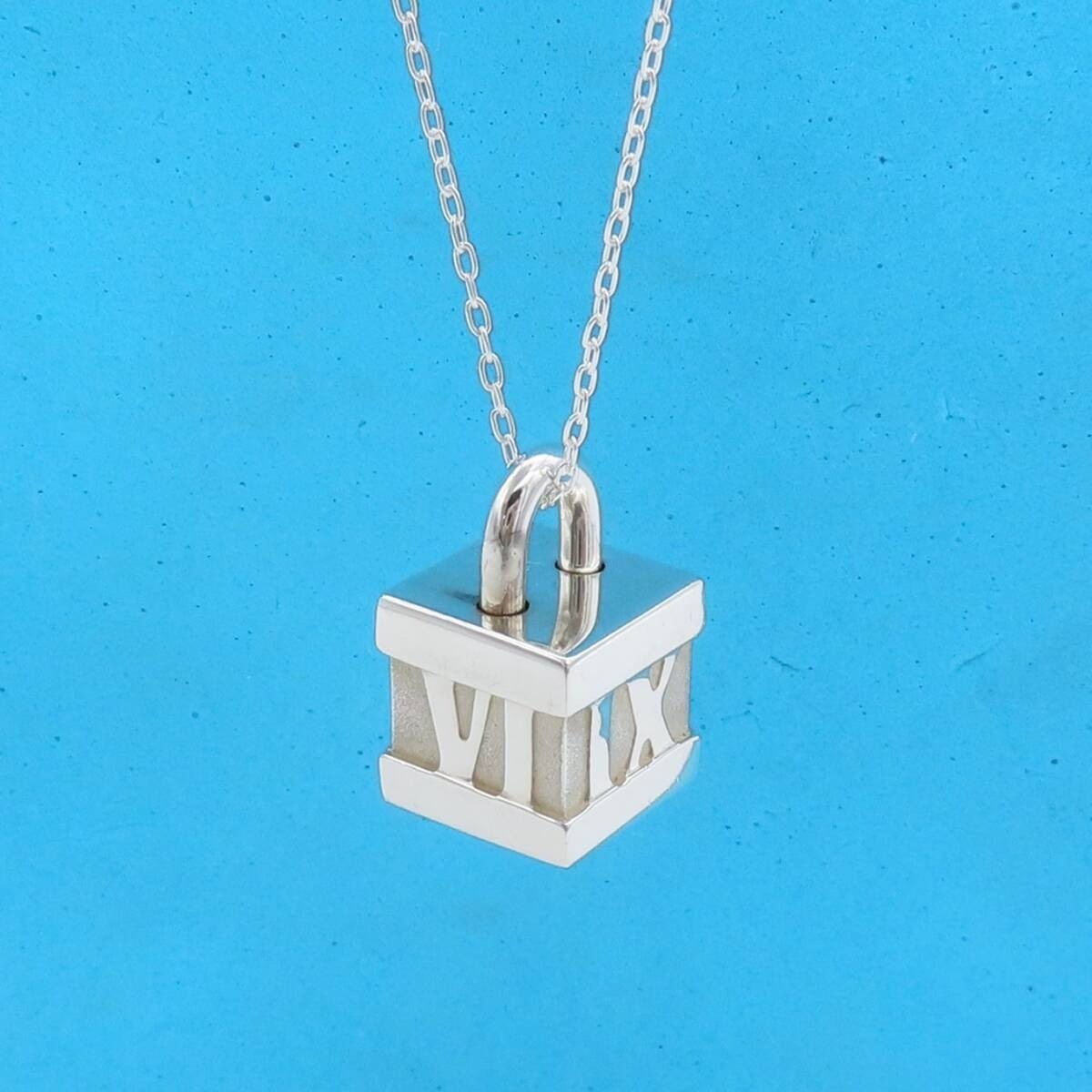 Tiffany & Co. Atlas Cadena Padlock Necklace 40cm 16 in Silver 925 Japan [Used]