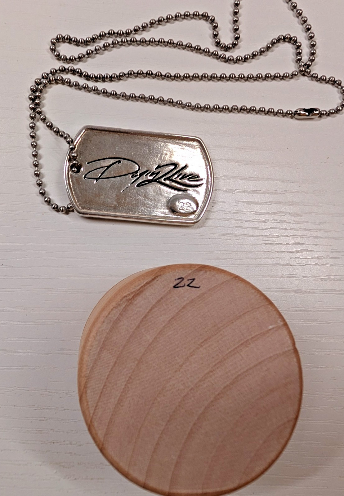 Speakeasy Original Fxck Cancer .935 Silver Heavy 1oz Dog Tag Pendant 22/25