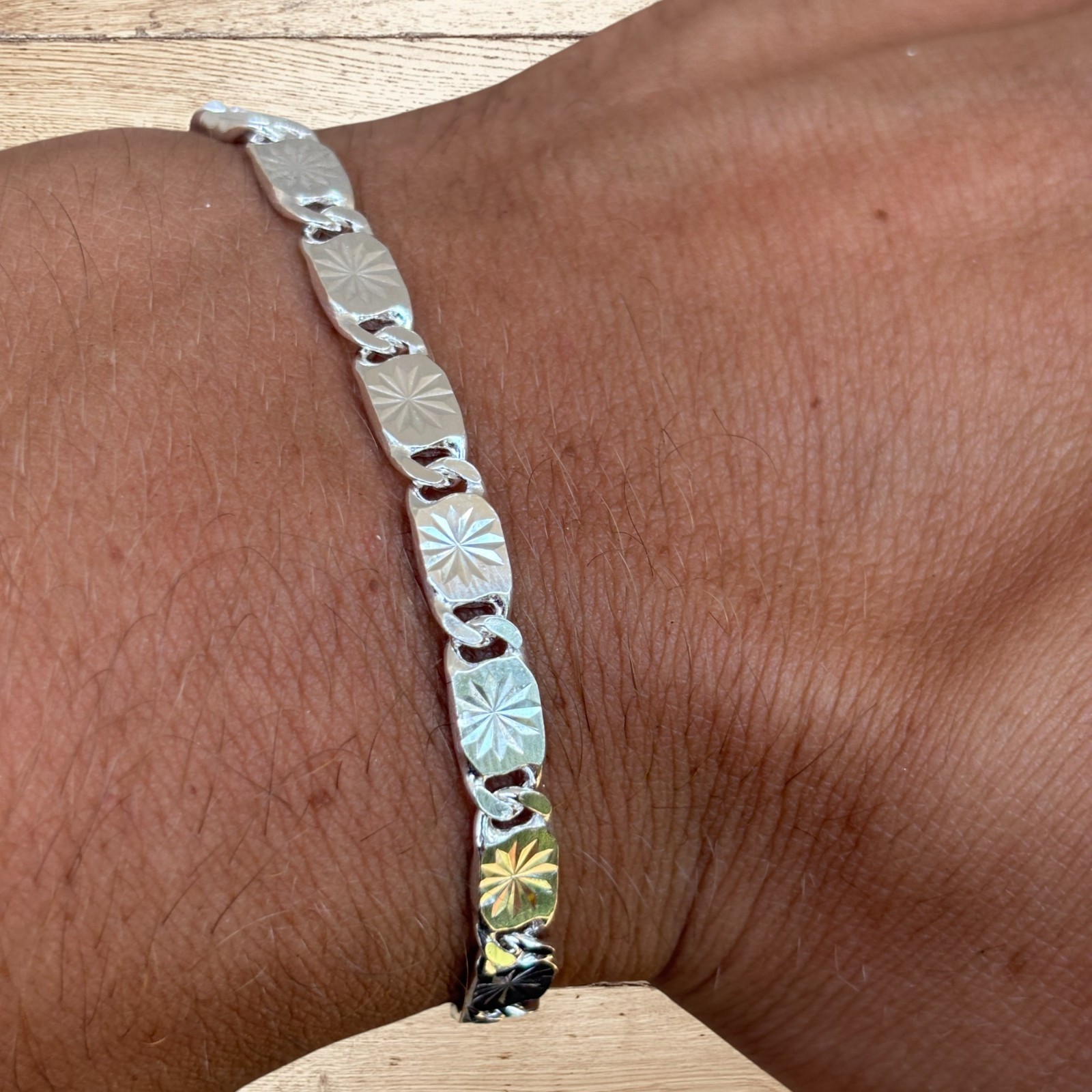 5mm Valentino Link Bracelet – Real Solid 925 Sterling Silver MADE IN ITALY