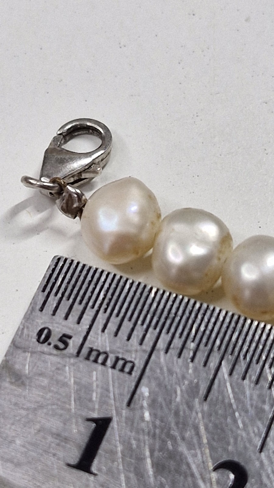 Cultured Freshwater Pear neclace Sterling Silver clasp high lustre boxed