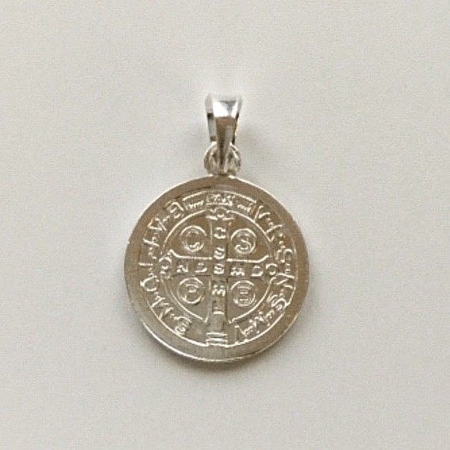 925 SILVER SAINT BENEDICT PENDANT / 925 PLATA MEDALLA DE SAN BENITO – 15mm #2