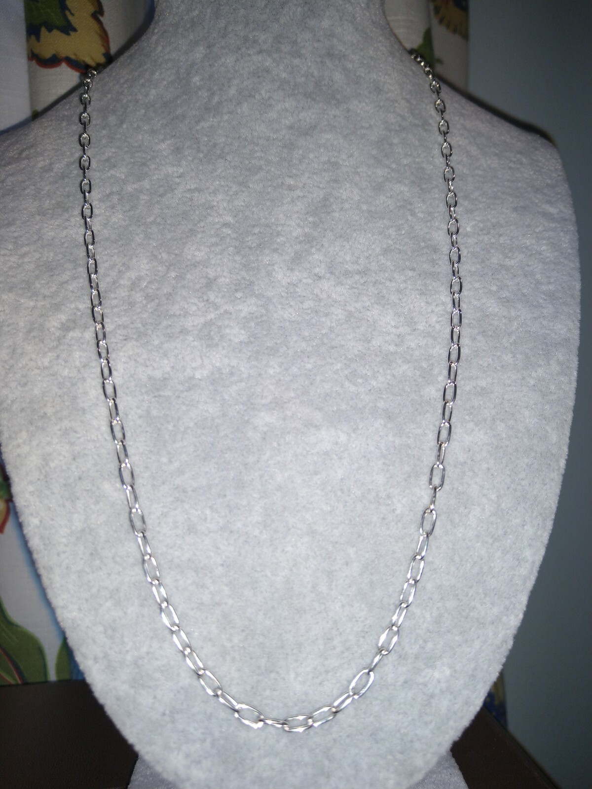 Gorgeous Italian Sterling Silver 80 Gauge Paper Clip Link Ncklce (22″) (8.10 g)