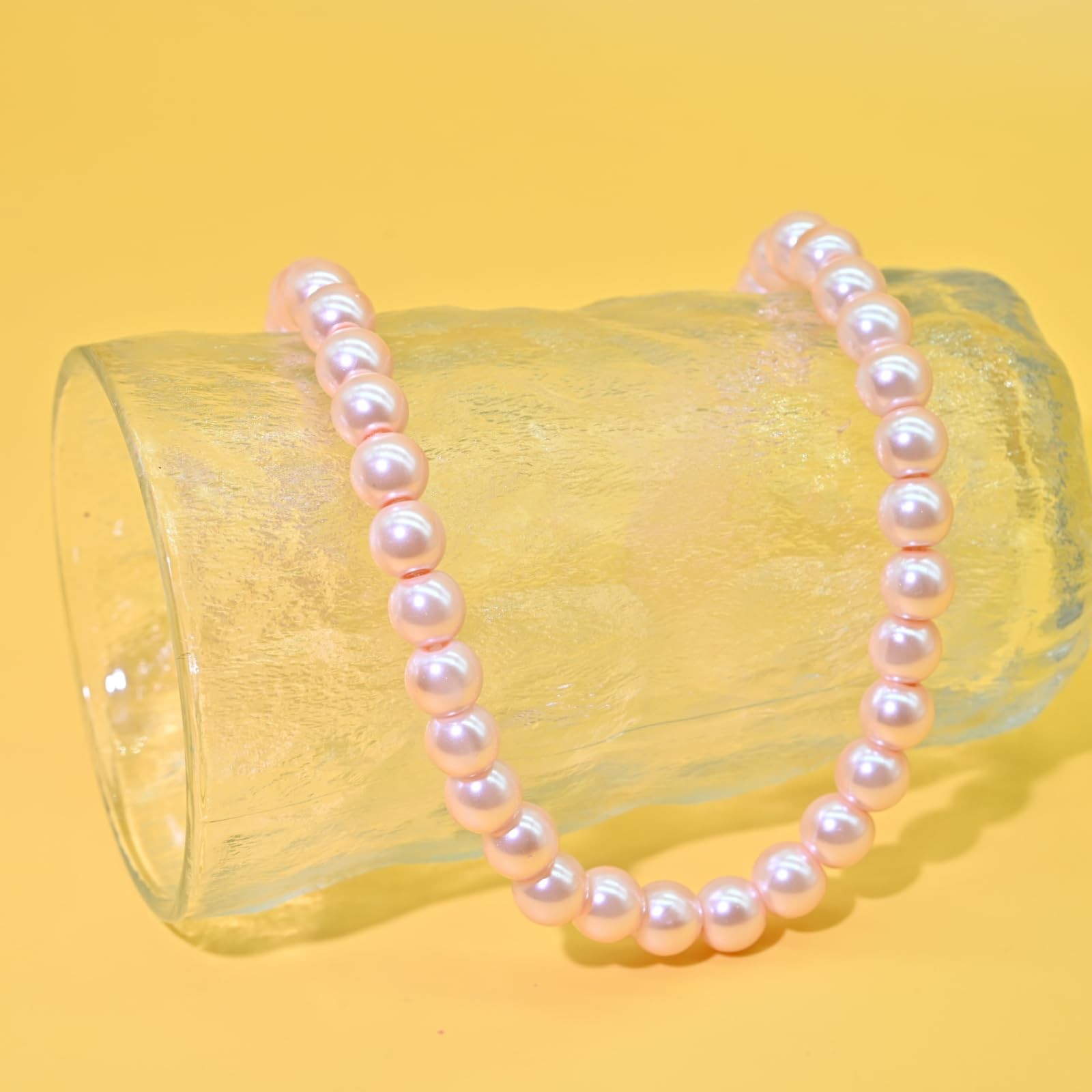 Colorful Mood Choker Baroque Bead Imitation Pearls Necklace, Women, Adults – 06