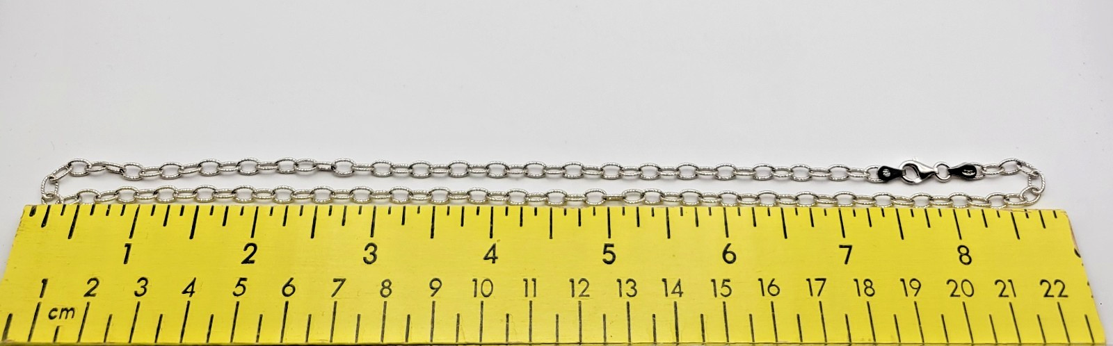 QVC Italian Silver Sterling 3.4mm Oval Twist Cable Link Chain Necklace – 18″