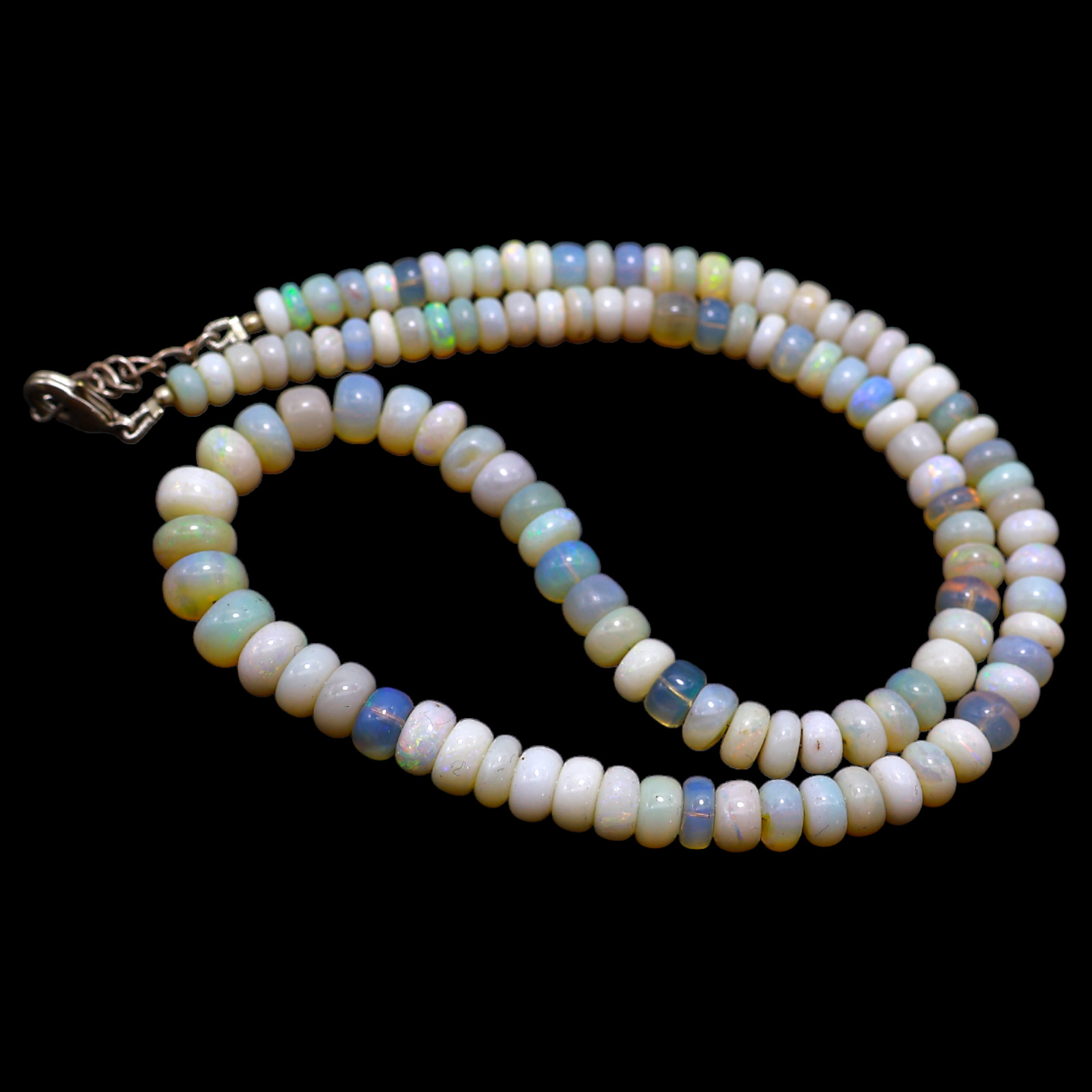 Rondelle Smooth 5X8 MM Fire Opal Beaded Not Applicable Sister New Boho Necklace