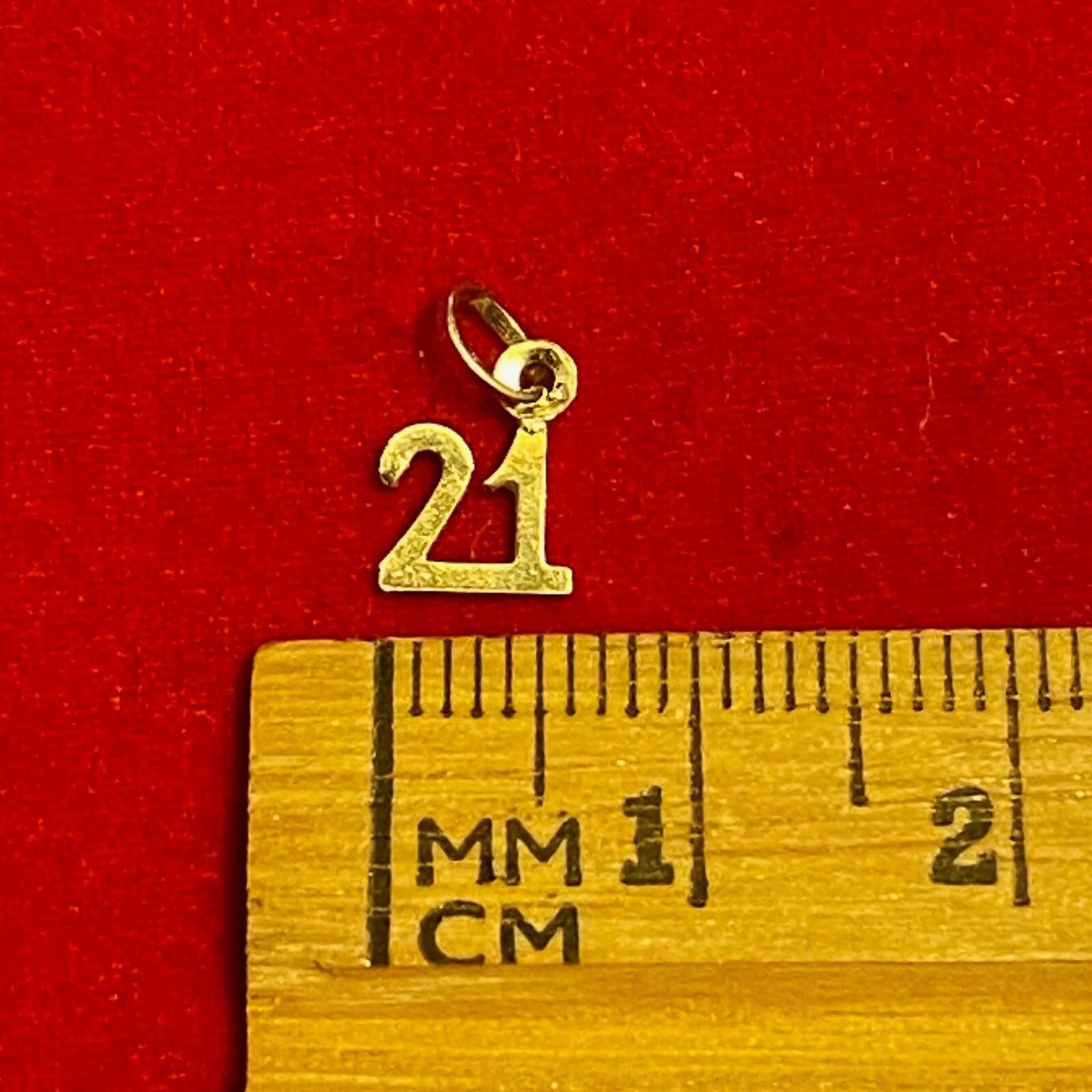 NEW 9ct Solid Yellow Gold 21st Birthday Charm 9K Pendant Milestone Age Birthday