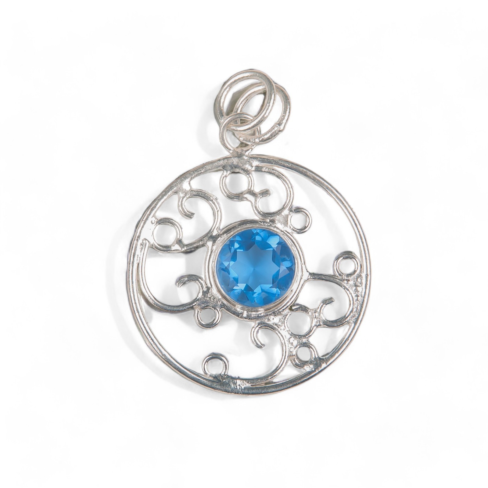 Tanzanite Gemstone Jewelry Sterling Silver Handmade Trendy Pendant 1.45″ For Her