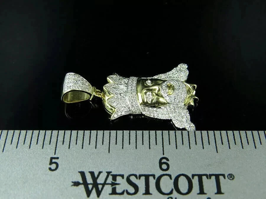 3.00Ct Round Cut Lab Created Diamond Unisex Pendant 14K Yellow Gold Finish