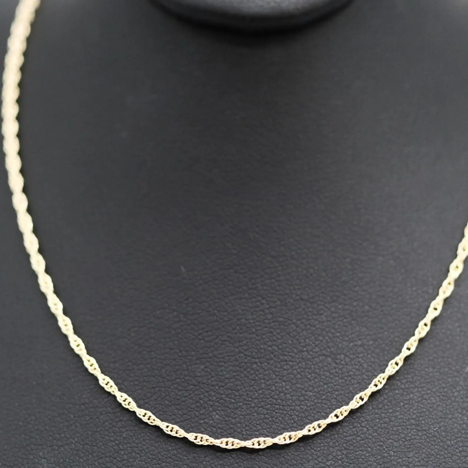 14k Yellow Gold Double Oval Link Chain Necklace 18.5 inches