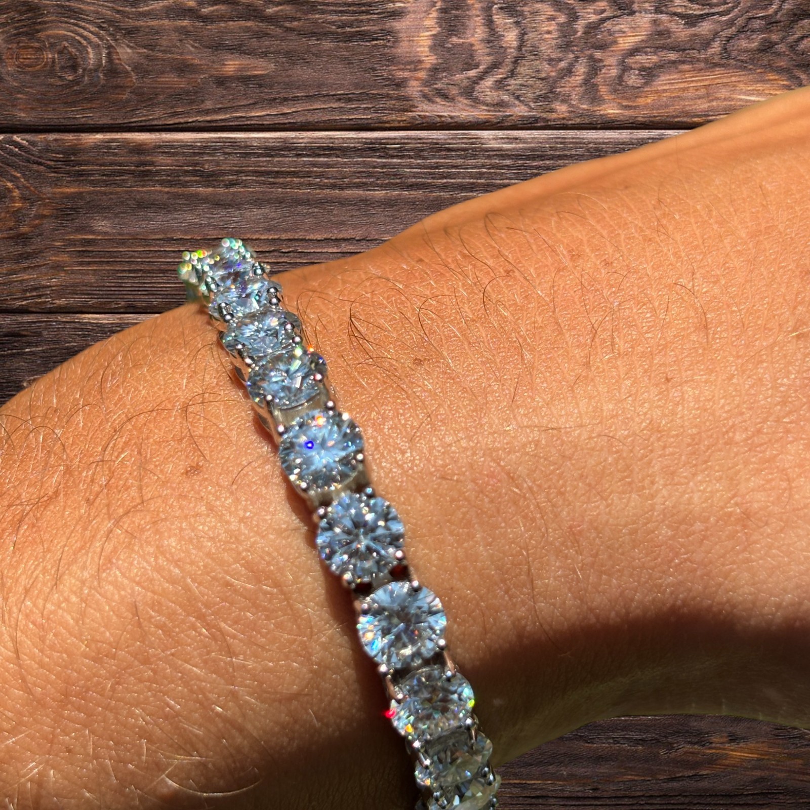 6mm Tennis Bracelet – Moissanite Or CZ – 925 Silver or 14k Gold/Rose Vermeil