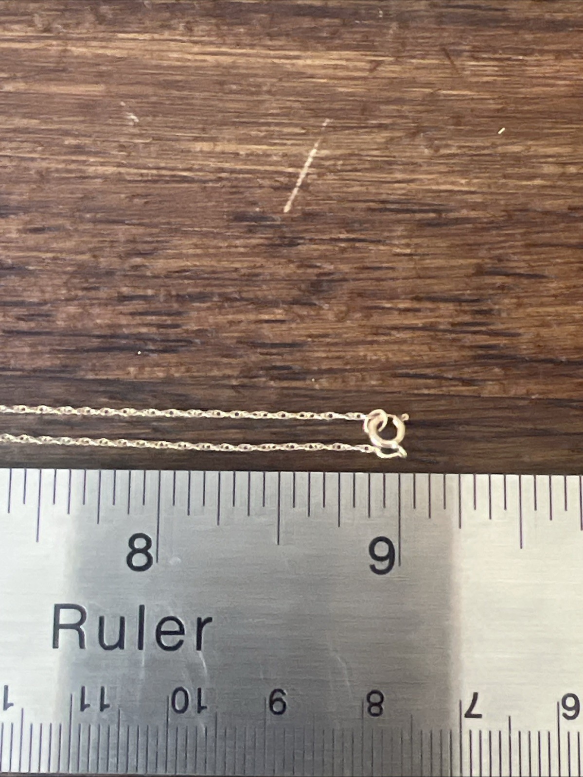 Vintage 10KT Gold Pearl And Diamond Necklace USA 18” Long 2 Grams