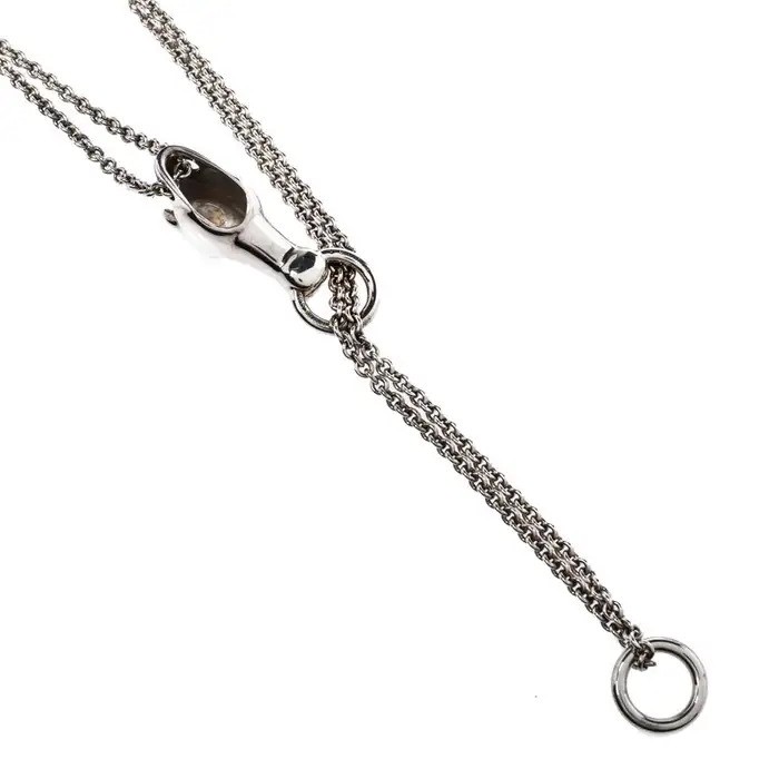 $3,700 HERMES Galop Sterling Silver LONG Necklace LARGE Model 70 cm