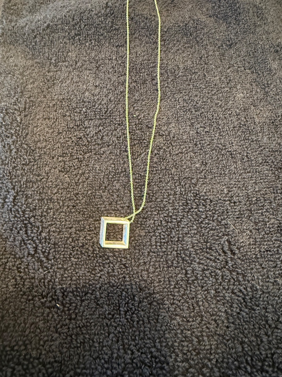 Tiffany & Co sterling silver open square necklace