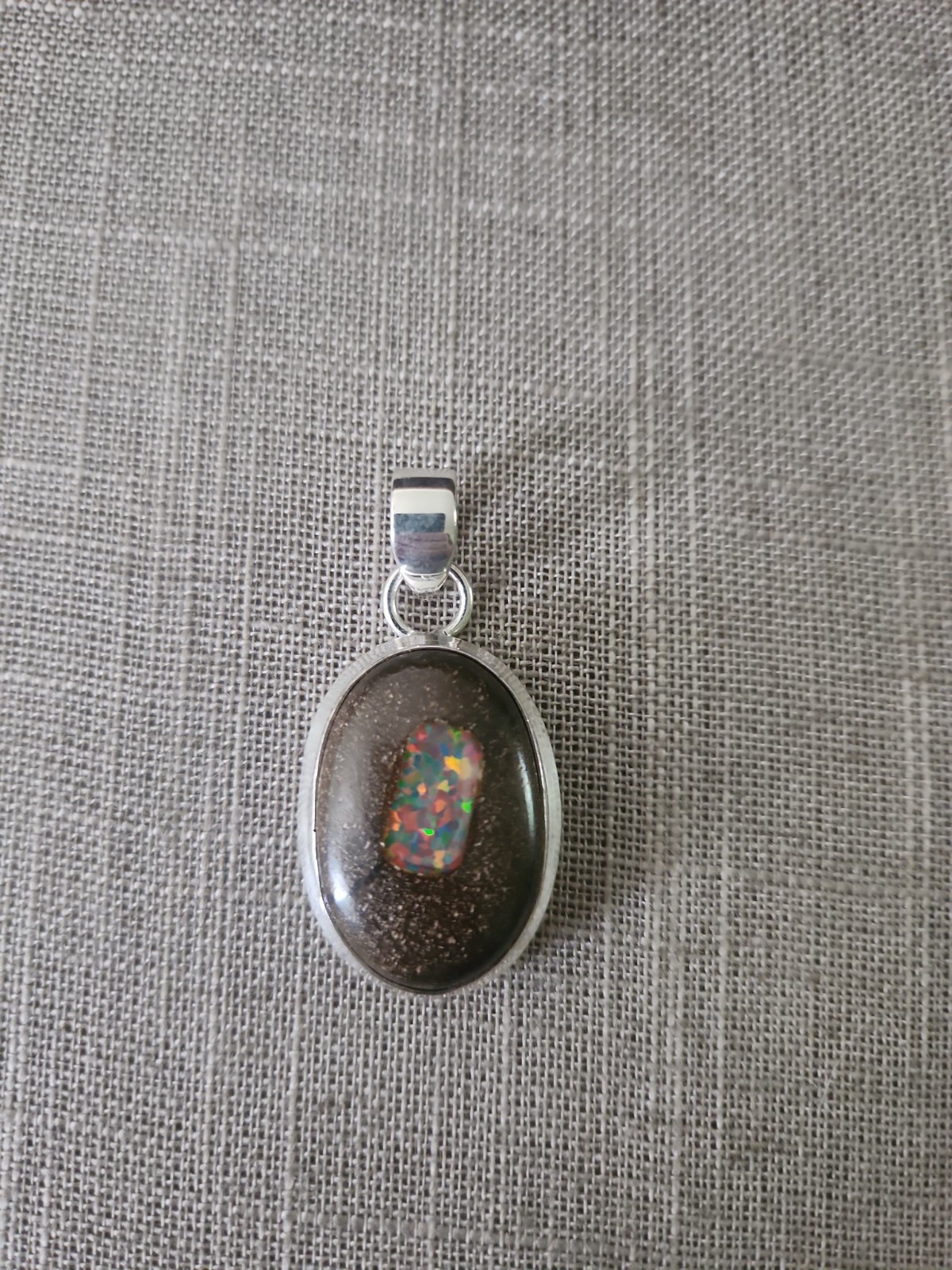 Australian Opal-like Sterling Silver Pendant